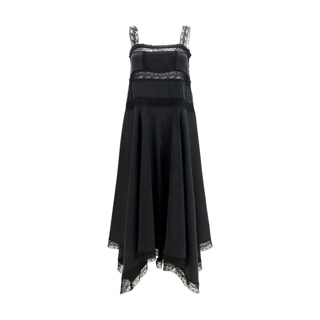 Ganni Black Silk Casual Dress