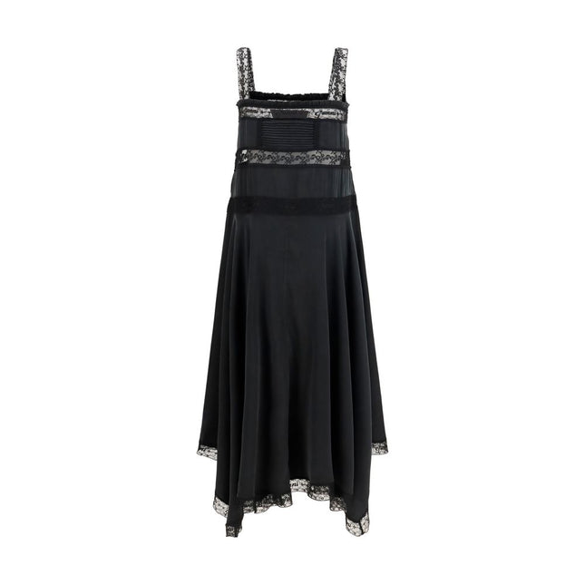 Ganni Black Silk Casual Dress
