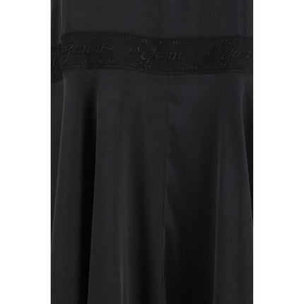 Ganni Black Silk Cocktail Dress