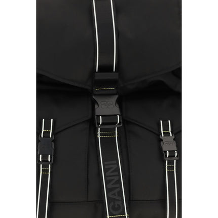 Ganni Black Recycled Polyamide Backpack