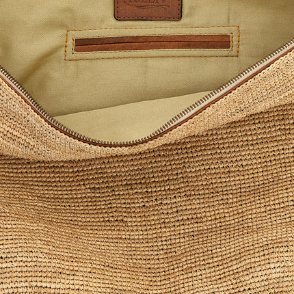 Ibeliv Beige Raffia Shoulder Bag Ibeliv
