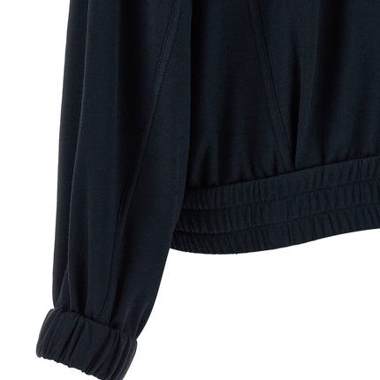 Brunello Cucinelli Blue Cotton Bomber Brunello Cucinelli