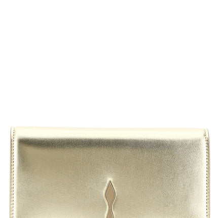 Christian Louboutin Gold Lambskin Clutch Bag