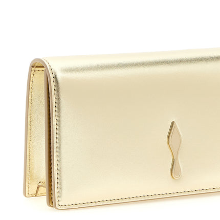 Christian Louboutin Gold Lambskin Clutch Bag