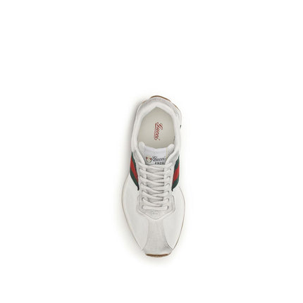 Gucci White Polyester Athletic Sneakers