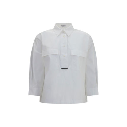 Brunello Cucinelli White Cotton Dress Shirt