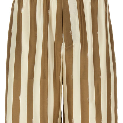 Fendi Beige Silk Bermuda Shorts