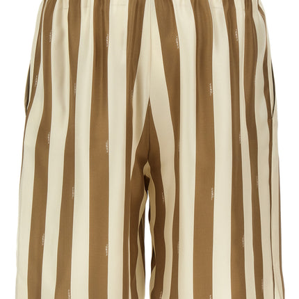 Fendi Beige Silk Bermuda Shorts