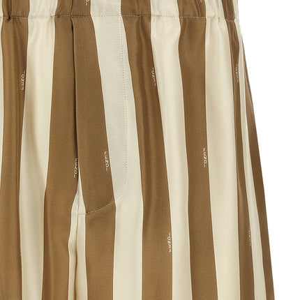 Fendi Beige Silk Bermuda Shorts