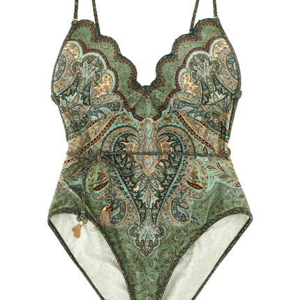 Zimmermann Bicolor Polyamide One-Piece Swimsuit