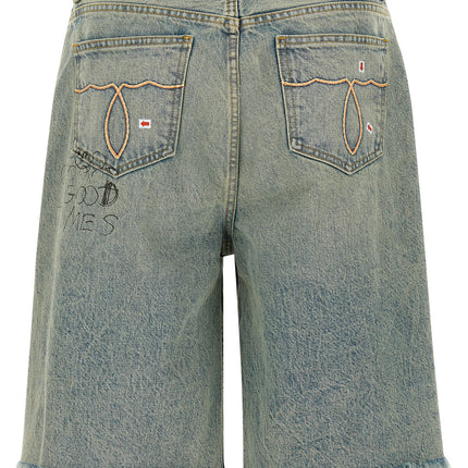PALY Blue Cotton Bermuda Shorts