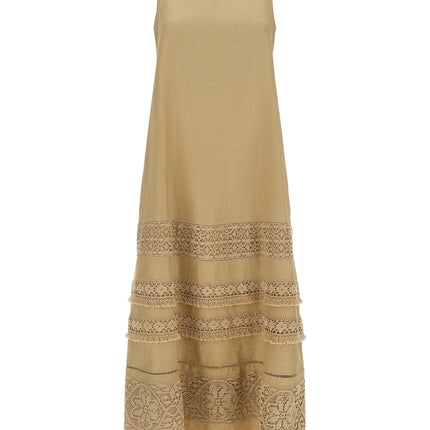 Max Mara Beige Linen Long Dress