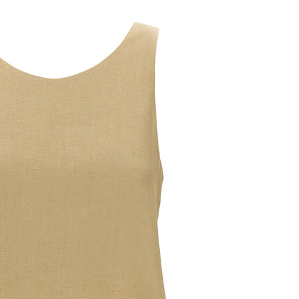 Max Mara Beige Linen Long Dress
