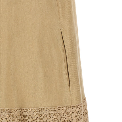Max Mara Beige Linen Long Dress