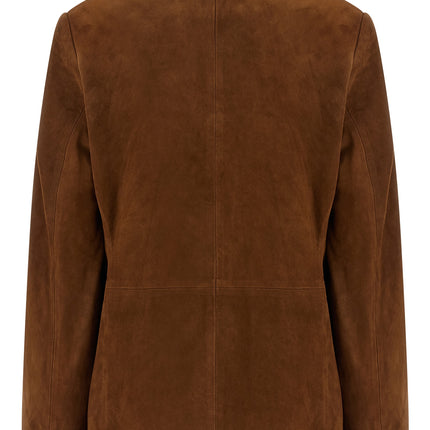 Golden Goose Brown Lamb Leather Leather Jacket