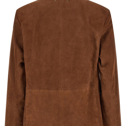 Golden Goose Brown Lamb Leather Leather Jacket