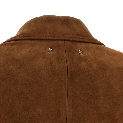 Golden Goose Brown Lamb Leather Leather Jacket