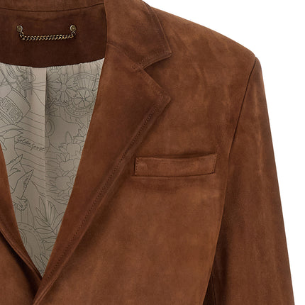 Golden Goose Brown Lamb Leather Leather Jacket