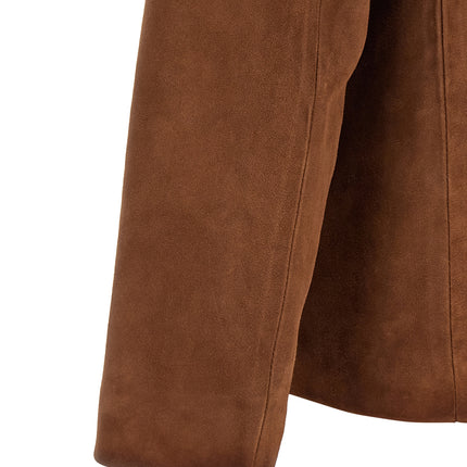 Golden Goose Brown Lamb Leather Leather Jacket