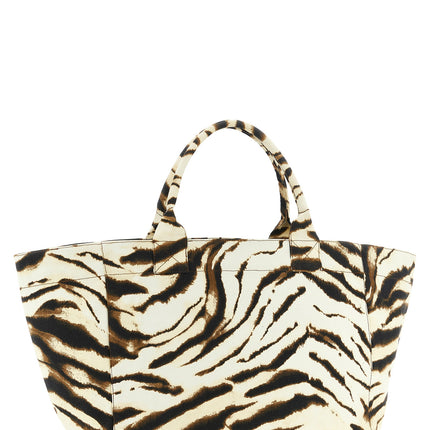 Ganni Beige Recycled Cotton Tote Bag