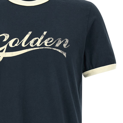 Golden Goose Blue Cotton T-Shirt Golden Goose