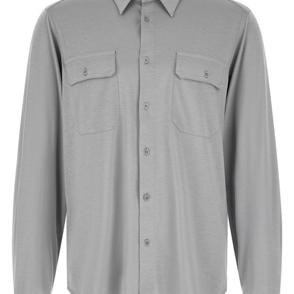 Tom Ford Gray Silk Blouse