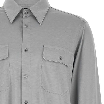 Tom Ford Gray Silk Blouse
