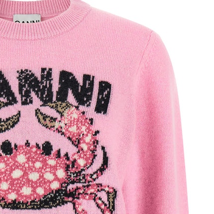 Ganni Multicolor Wool Cardigan