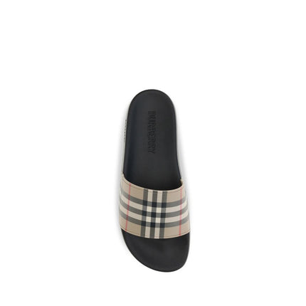 Burberry Black Rubber Slides