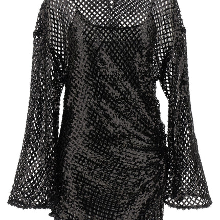 The Attico Black Polyester Short Dress