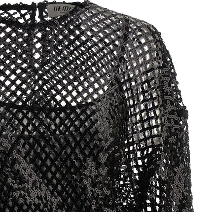 The Attico Black Polyester Short Dress