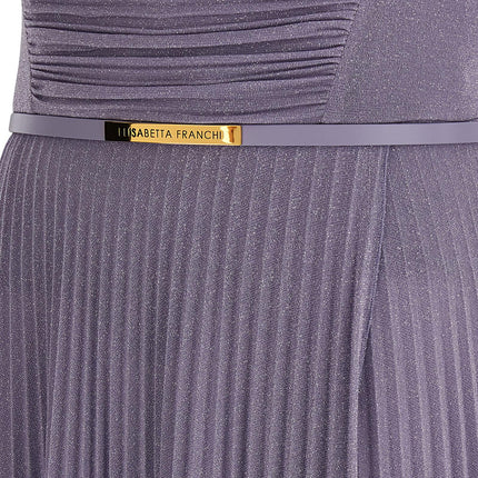 Elisabetta Franchi Purple Viscose Long Dress