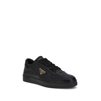 Prada Black Calf Leather Bos Taurus Low Top Sneakers Prada