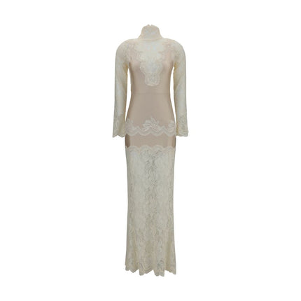 Rabanne Beige Polyamide Long Dress Rabanne