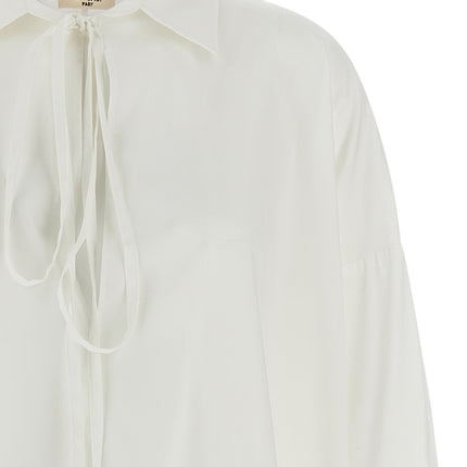 DI.LA3 PARI' White Silk Blouse
