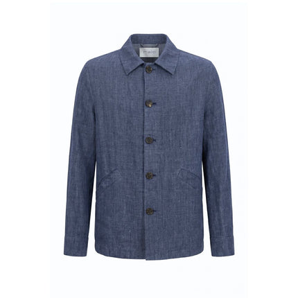 Malo Blue Linen Men's Jacket Malo