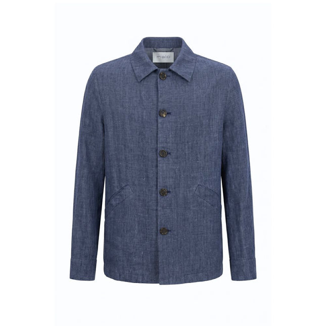 Malo Blue Linen Men's Jacket Malo