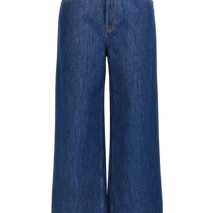 Gucci Blue Cotton Relaxed Fit Jeans