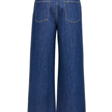 Gucci Blue Cotton Relaxed Fit Jeans