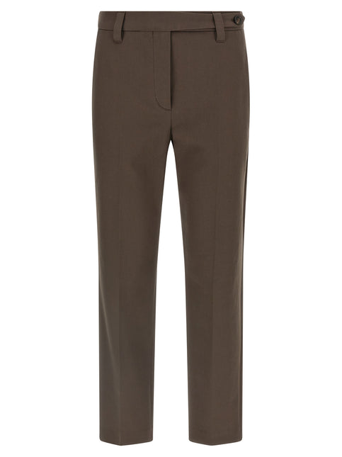 Brunello Cucinelli Brown Cotton Casual Pants