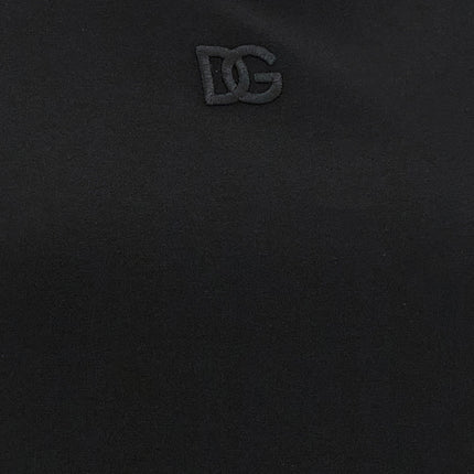 Dolce & Gabbana Black Cotton Sleeveles T-Shirt