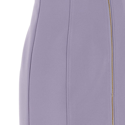 Elisabetta Franchi Purple Polyester Midi Dress