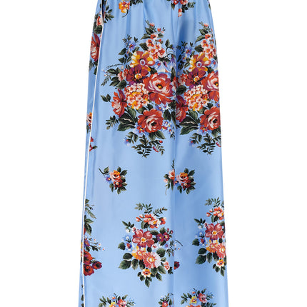 Dolce & Gabbana Blue Silk Casual Pants