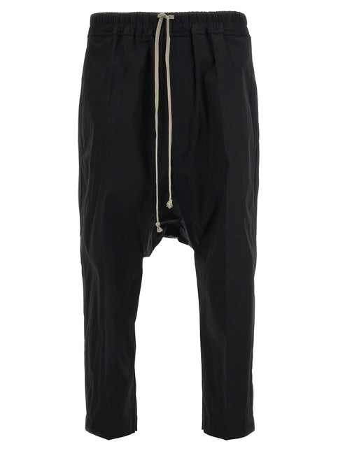 Rick Owens Black Cotton Casual Pants