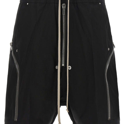 Rick Owens Black Cotton Bermuda Shorts
