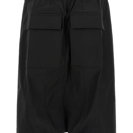 Rick Owens Black Cotton Bermuda Shorts