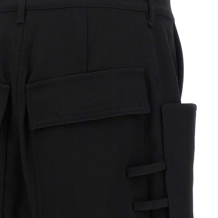 Rick Owens Black Wool Bermuda Shorts