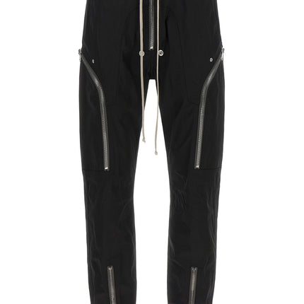 Rick Owens Black Cotton Cargo Pants