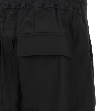 Rick Owens Black Cotton Bermuda Shorts