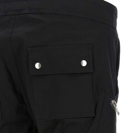 Rick Owens Black Cotton Cargo Pants